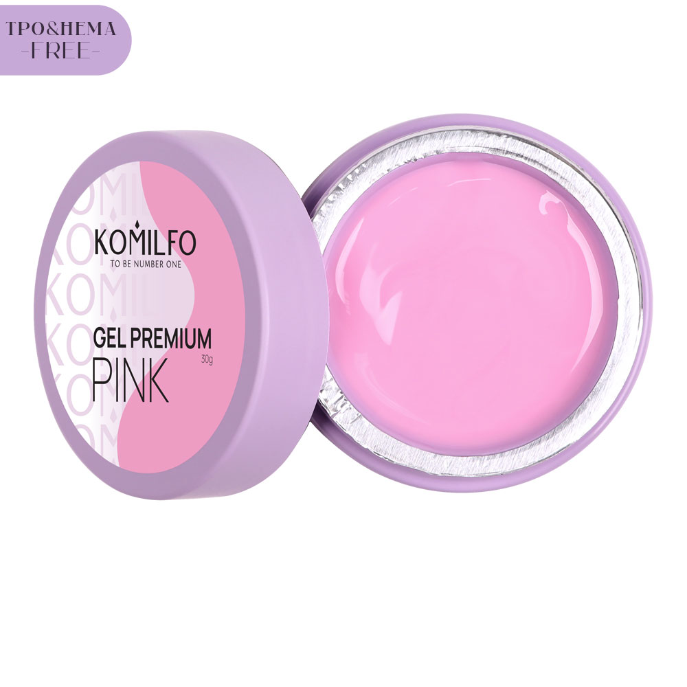 Komilfo Gel Premium Pink HEMA/TPO free, гель для нігтів, 30 мл Komilfo Gel Premium Pink HEMA/TPO free, гель для нігтів, 30 мл