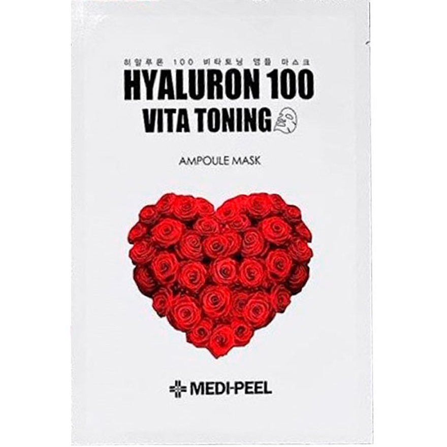 MEDI-PEEL Hyaluron 100 Vita Toning Ampoule Mask 1ea, 30 ml
