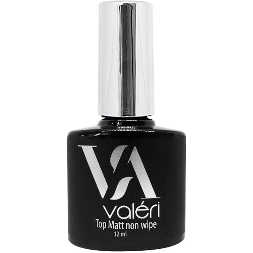 Valeri Nail top without sticky layer Top Matt non wipe, 12 ml