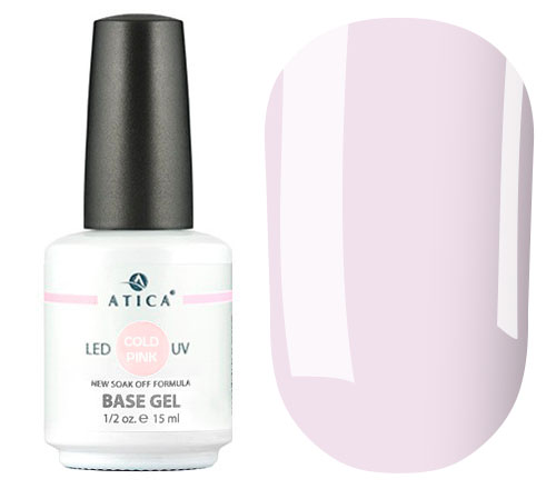 Каучукова камуфлююча база Atica Base Gel Cold Pink (світло-фіалковий), 15 мл Каучукова камуфлююча база Atica Base Gel Cold Pink (світло-фіалковий), 15 мл