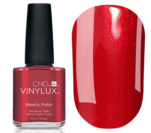 Лак CND Vinylux Weekly Polish - 196 Tartan Punk (пастельний темно-малиновий, емаль), 15 мл
