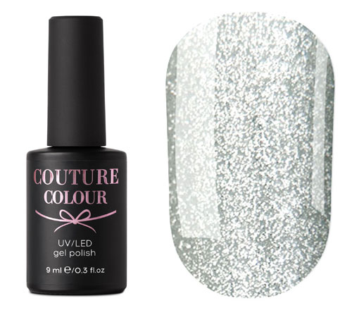 Гель-лак Couture Colour №063 (серебристый с блестками), 9 мл