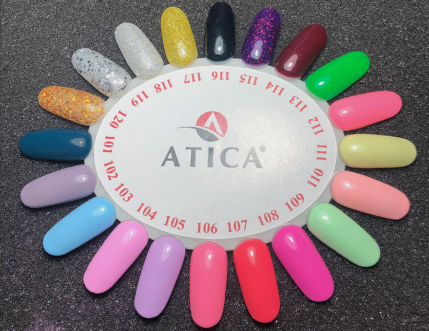 Atica Deep Teal GPM101 gel varnish (navy blue, enamel), 7.5 ml
