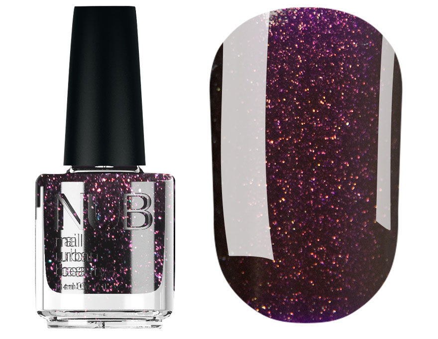 Nail polish NUB 002 Cosmic Blackberry (dark plum, micro-shine), 14 ml Nail polish NUB 002 Cosmic Blackberry (dark plum, micro-shine), 14 ml