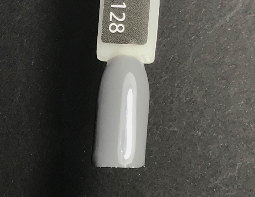Гель-лак NUB 128 Cloudy Grey (темно-серый, эмаль), 8 мл