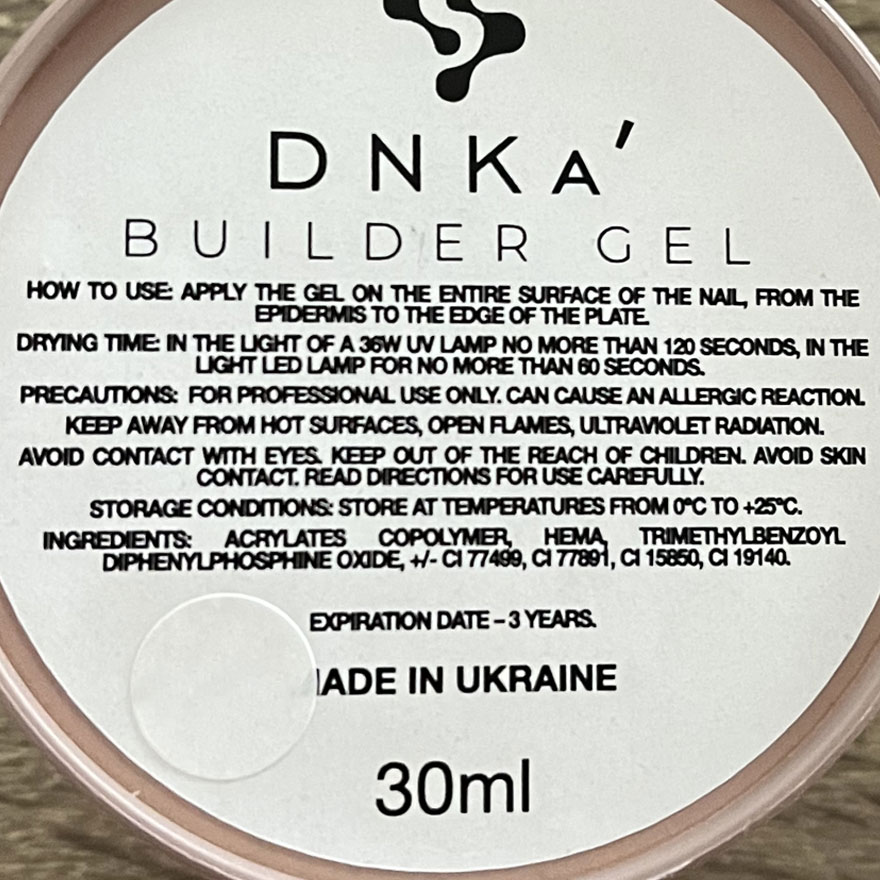 DNKa Гель для ногтей Builder Gel 0003, 30 мл