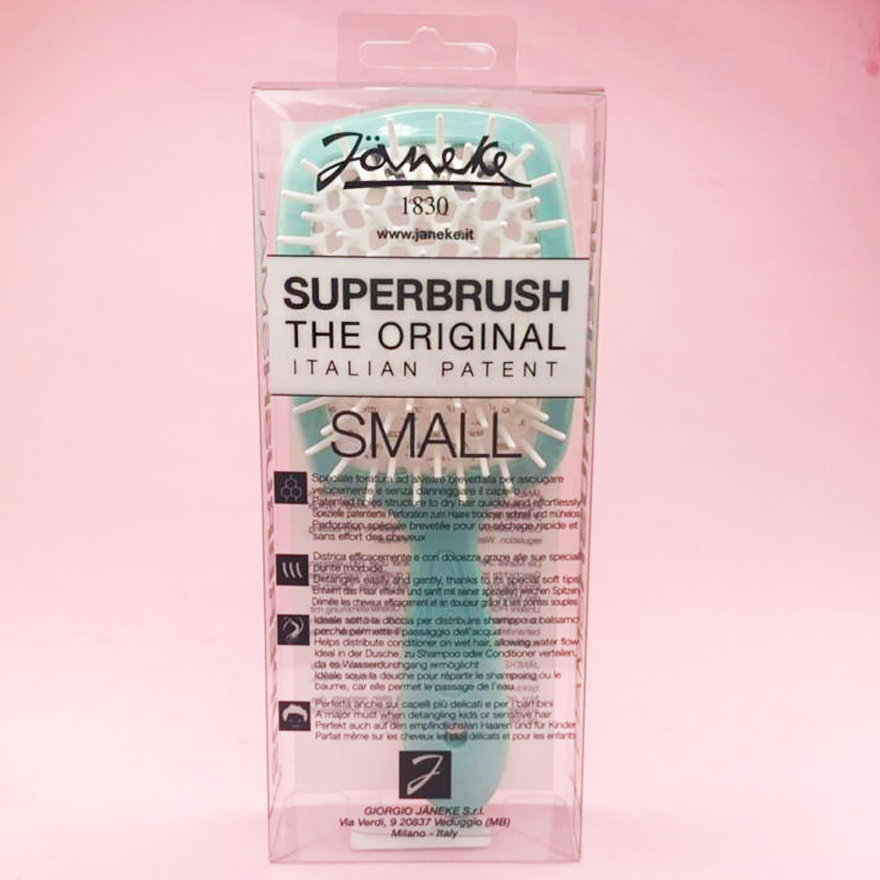 Janeke Superbrush Small Гребінець для волосся Ніжно-блакитна з Білим