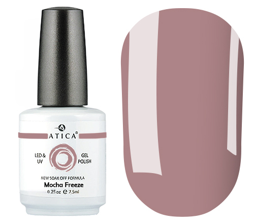 Atica Mocha Freeze GPM43 gel-varnish (light gray, enamel), 7.5 ml