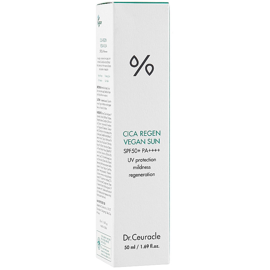 Dr.Ceuracle Cica Regen Vegan Sun SPF50+ PA++++ Vegan Sun Cream with Asiatic Centela, 50 ml