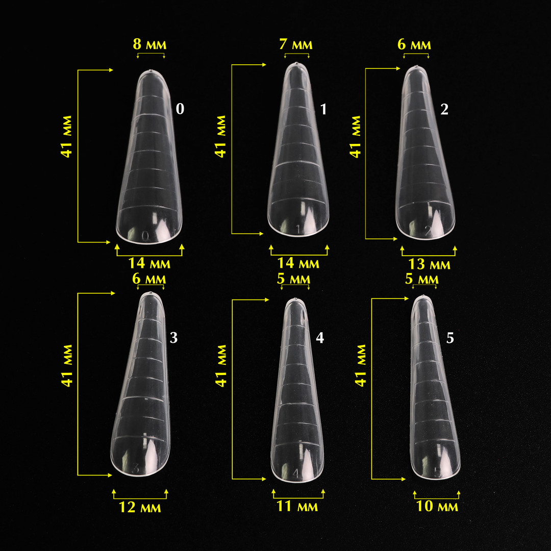 Komilfo Top Nail Forms, Modern - Top Nail Forms, Modern Almond, 120 Pieces