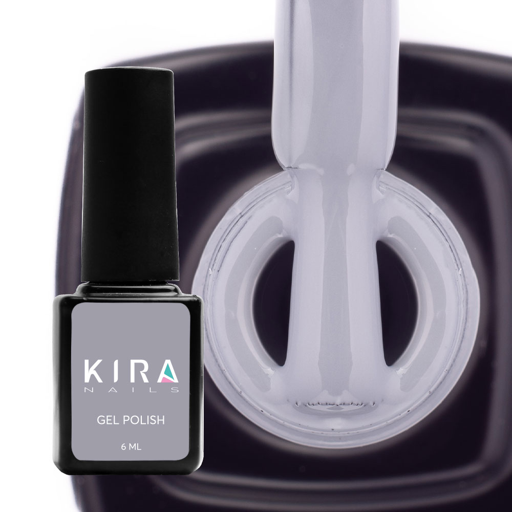Kira Nails gel varnish No. 134 (violet-gray, enamel), 6 ml
