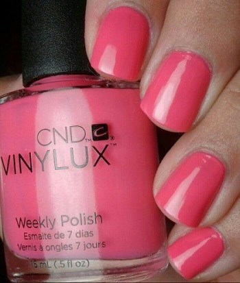 CND Лак для нігтів Vinylux Weekly Polish №134 Pink Bikini (темно-рожевий, емаль), 15мл