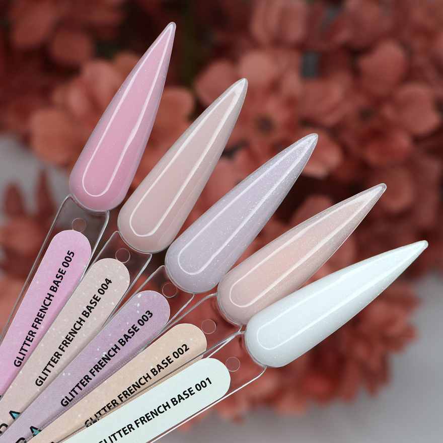 Kira Nails База для нігтів Glitter French Base 003, 6 мл