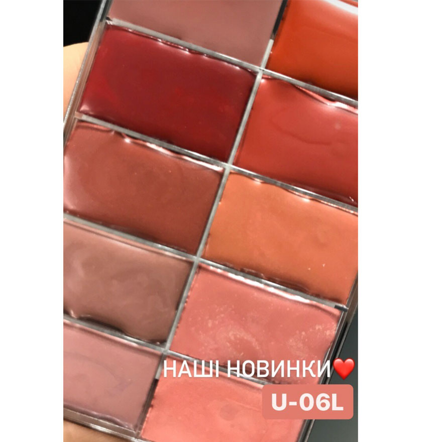 Maqpro Міні палітра помад з 10 кольорів -U-06L, 15 мл