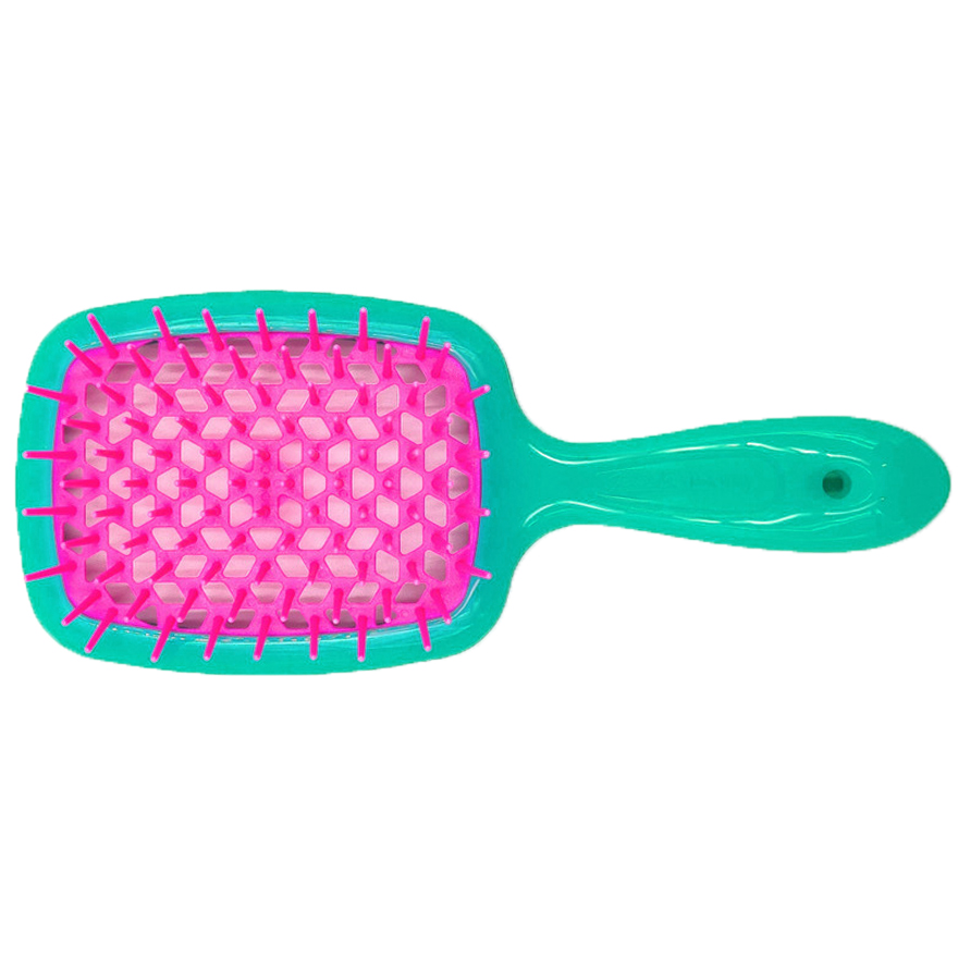 Janeke Superbrush Small Гребінець для волосся Бірюзовий з Рожевим