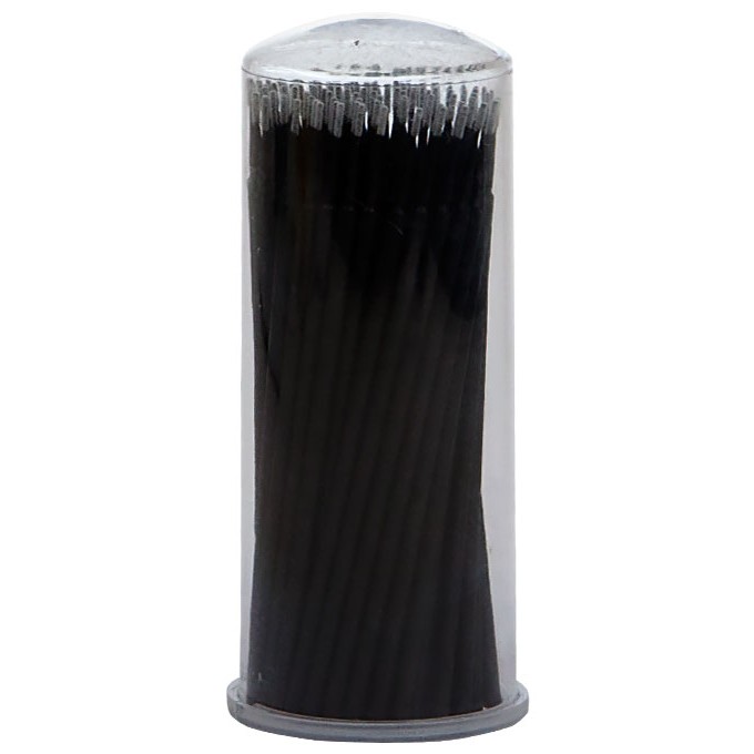 Black microbrushes, 100 pcs