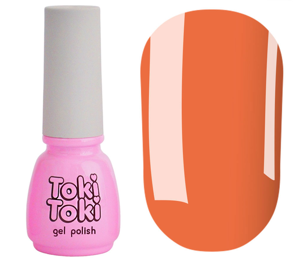 Toki Toki Gel nail polish Forest FS02 (coral orange, enamel), 5 ml