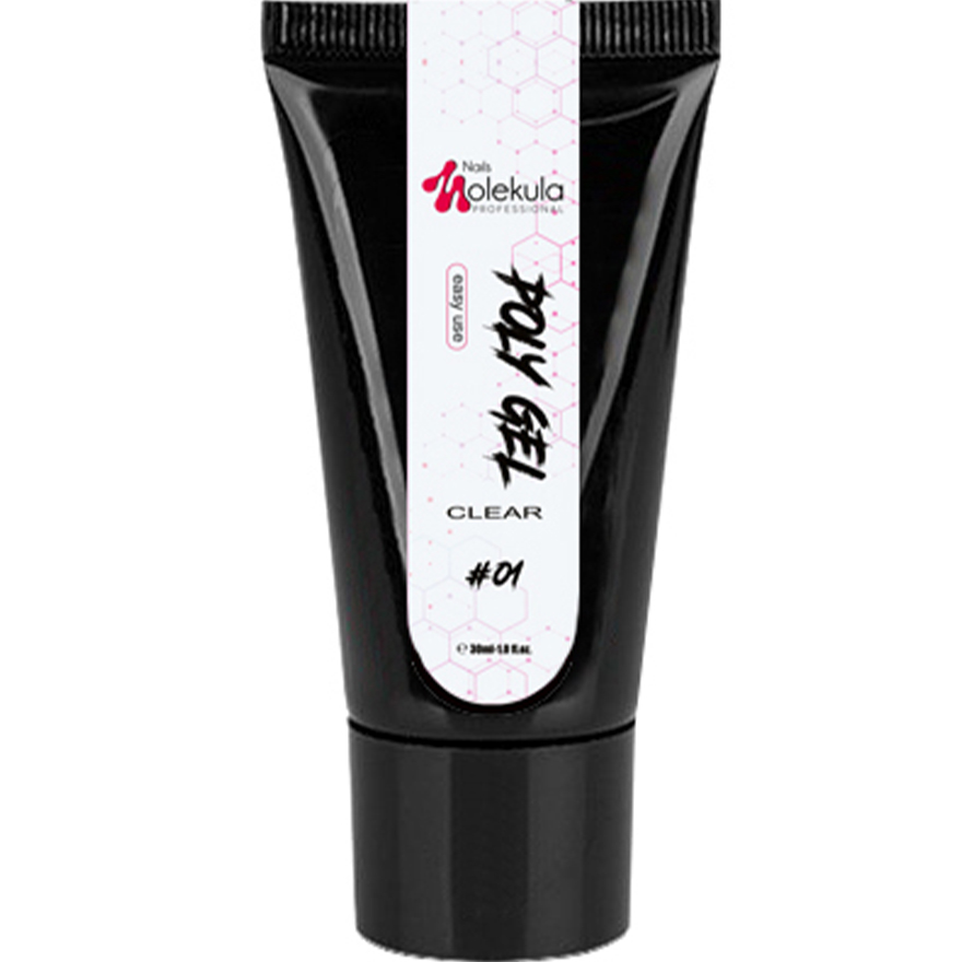 Molekula Poly Gel No. 01 Clear - Polygel, transparent, 15 ml
