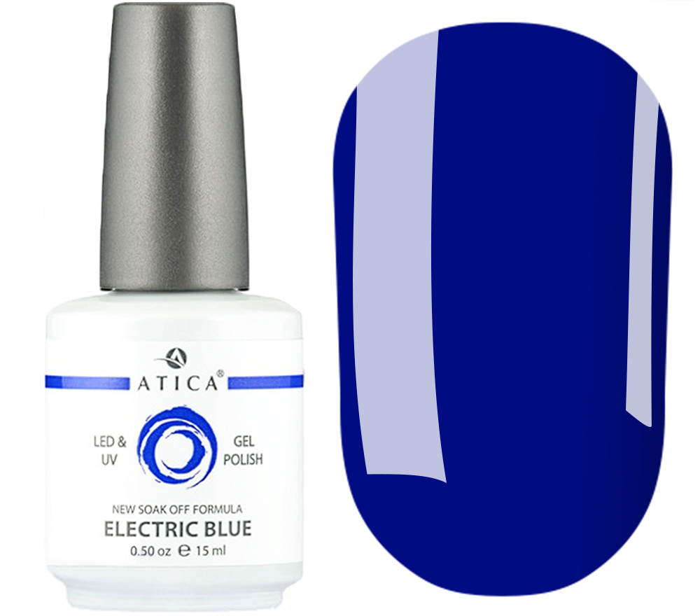 Gel Polish Atica GP064 Electric Blue (bright blue), 15 ml
