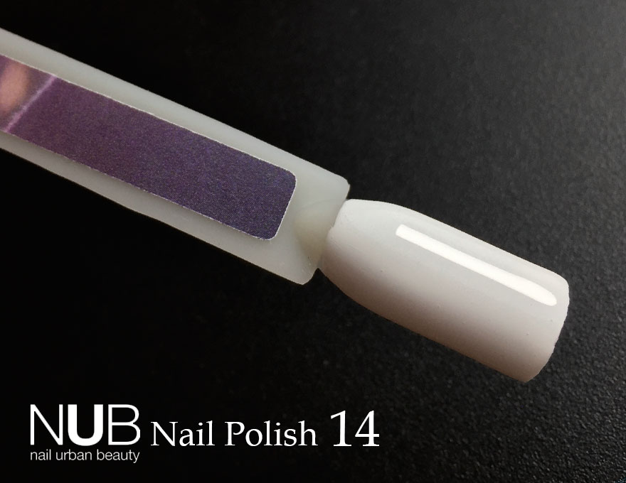 Nail polish NUB 014 Vivid White (white, enamel), 14 ml