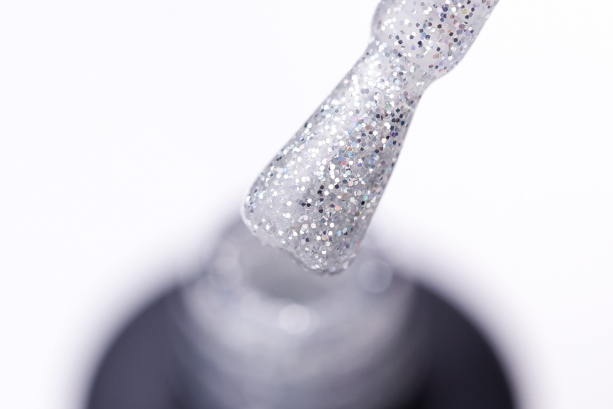 Гель-лак OXXI Professional Opal №02 (серебренный с разноцветными блестками), 10 мл