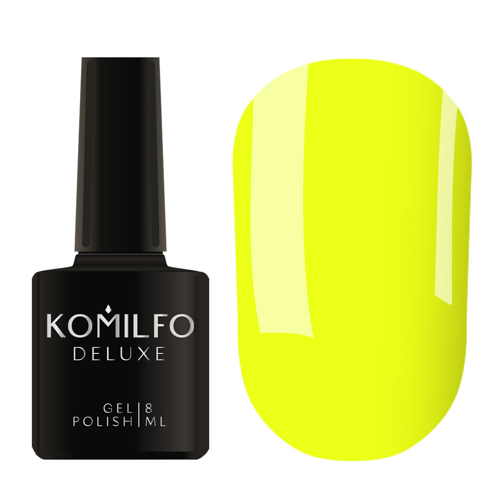 Гель-лак Komilfo DeLuxe Series N006 (жовтий, неоновий), 8 мл