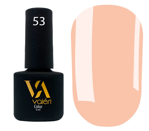 Гель-лак Valeri №053 (приглушенный оранжевый, эмаль), 6 мл