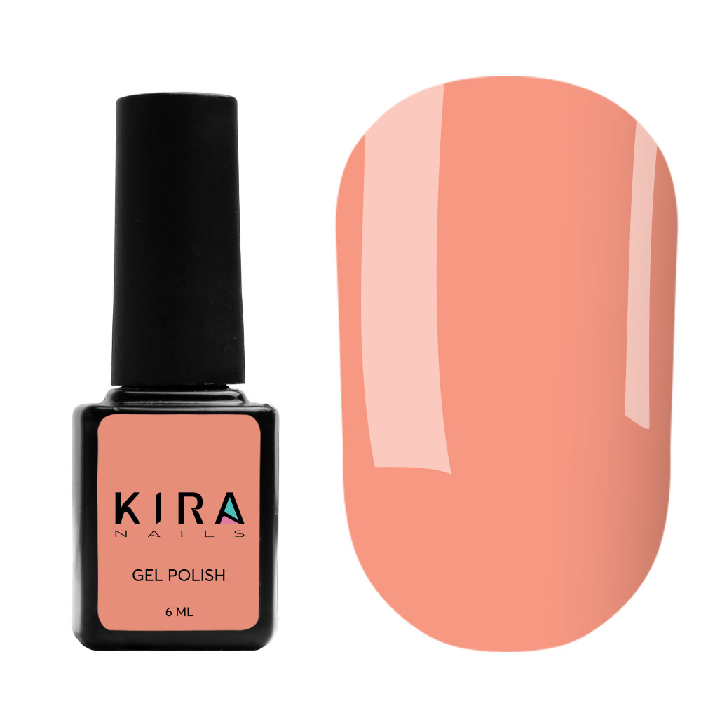 Kira Nails gel-varnish No. 108 (peach, enamel), 6 ml