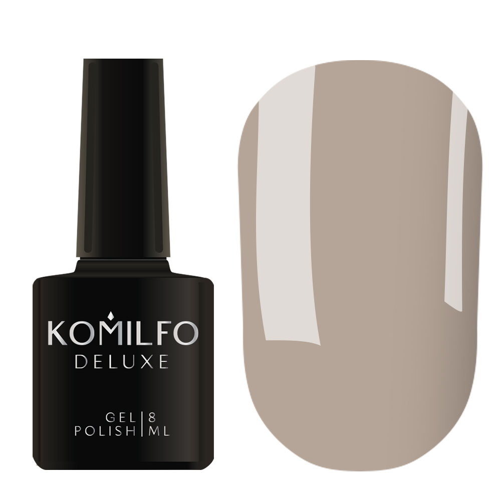 Гель-лак Komilfo Deluxe Series D237 (сірий асфальт, емаль), 8 мл
