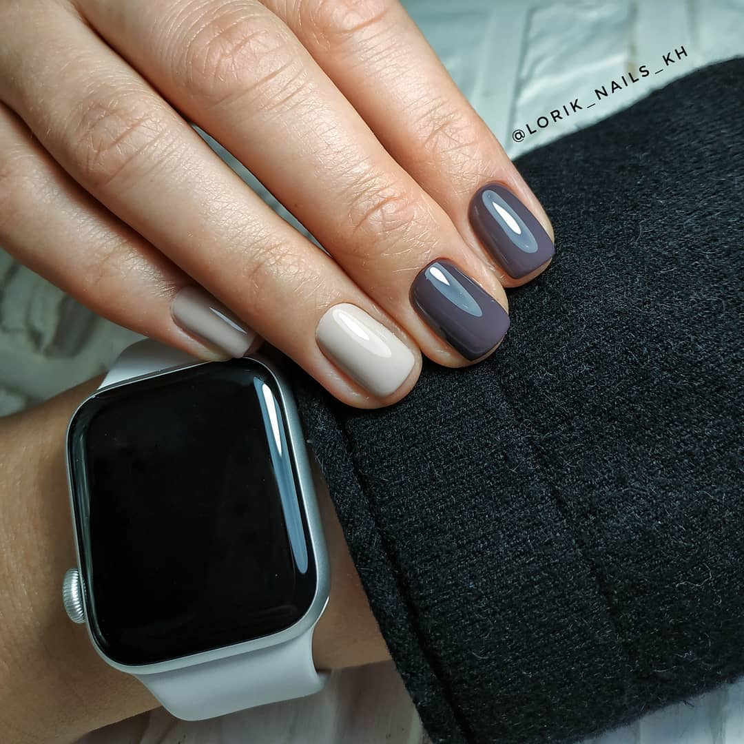 Kira Nails gel varnish No. 067 (dark purple, enamel), 6 ml