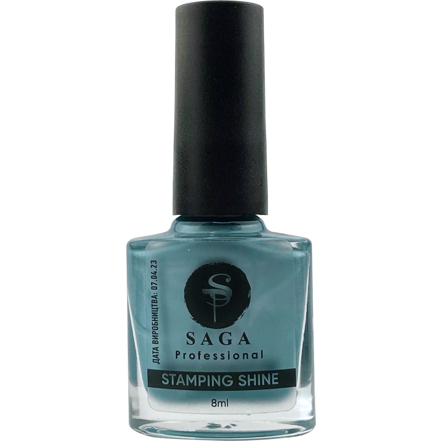 SAGA professional varnish paint for stamping 06 (light turquoise, chrome), 8 ml
