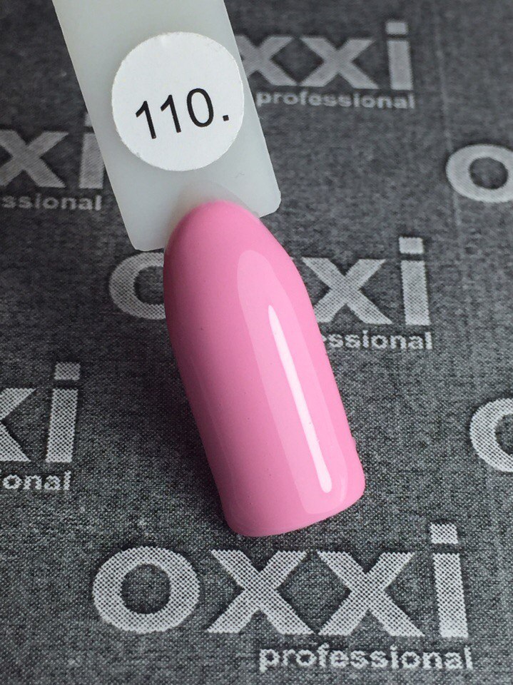 OXXI Гель-лак для ногтей №110 (нежный розовый, эмаль), 10 мл