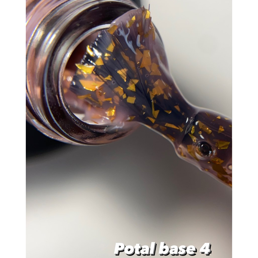 Touch Base potal 4 (розовый с золотистыми хлопьями), 15 мл