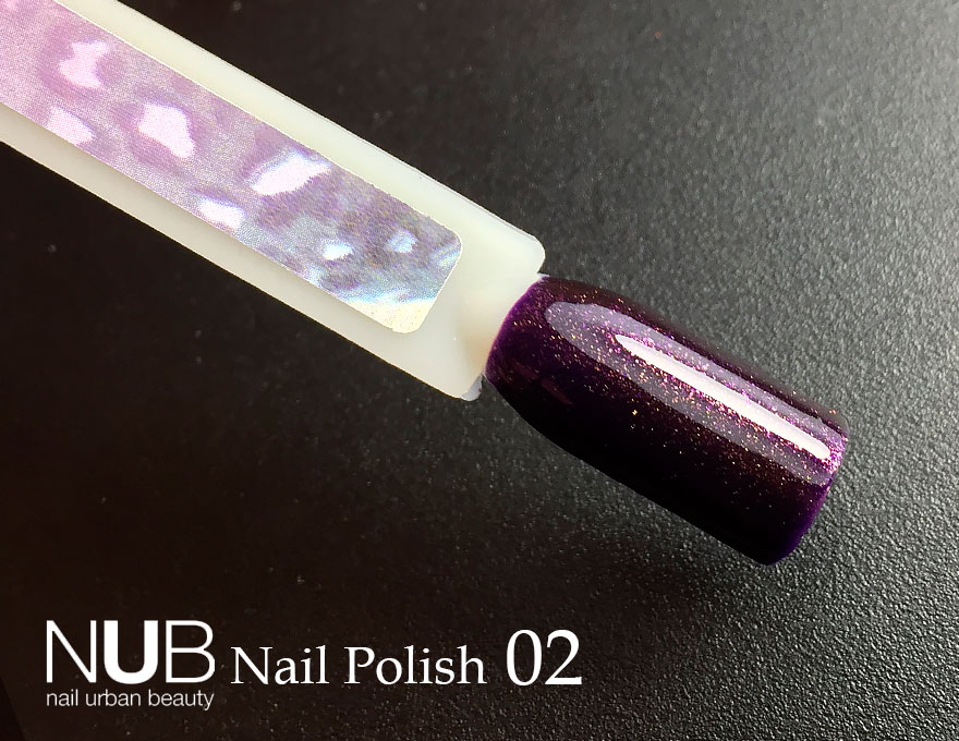 Nail polish NUB 002 Cosmic Blackberry (dark plum, micro-shine), 14 ml Nail polish NUB 002 Cosmic Blackberry (dark plum, micro-shine), 14 ml