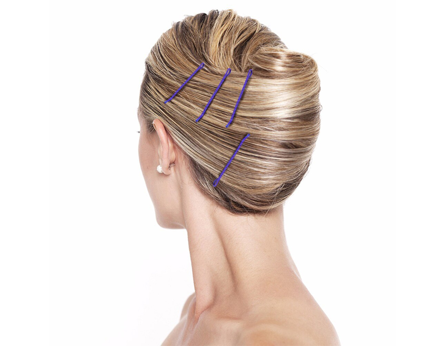 Multicolored invisible pins No. 4, 5.5 cm wavy (10 pcs)