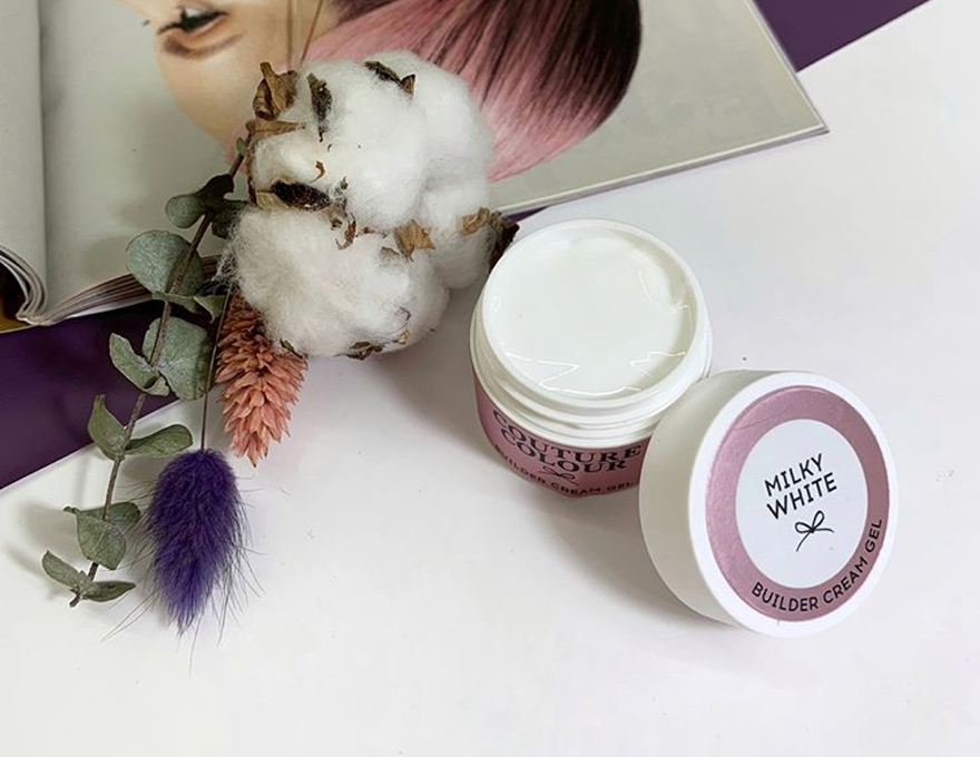 Couture Color Builder Cream Gel - Milky White, 15 ml