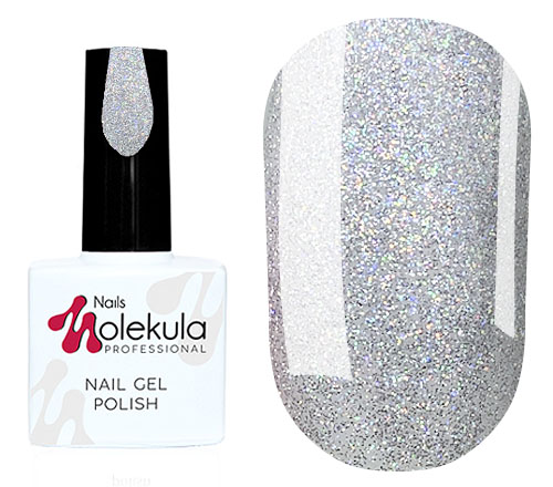 Гель-лак Molekula №112 (сріблястий, з блискітками), 11 мл