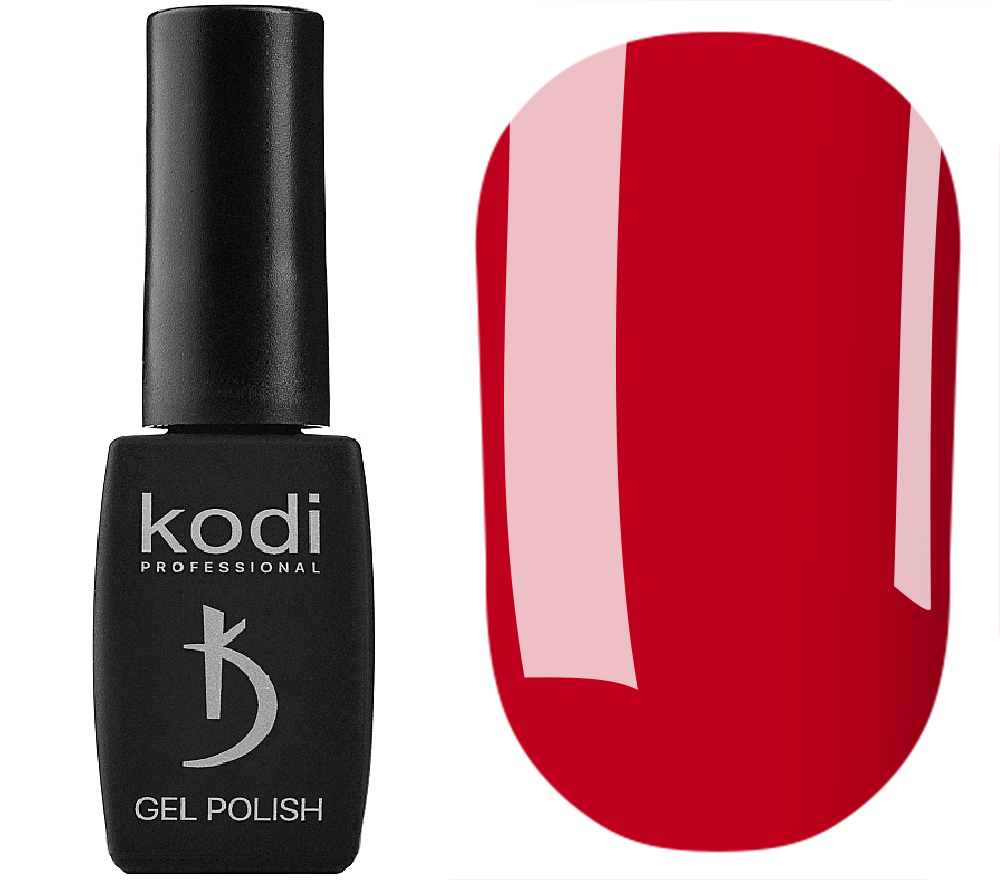Gel polish Kodi Professional No. R 080 (colored red, enamel), 12 ml