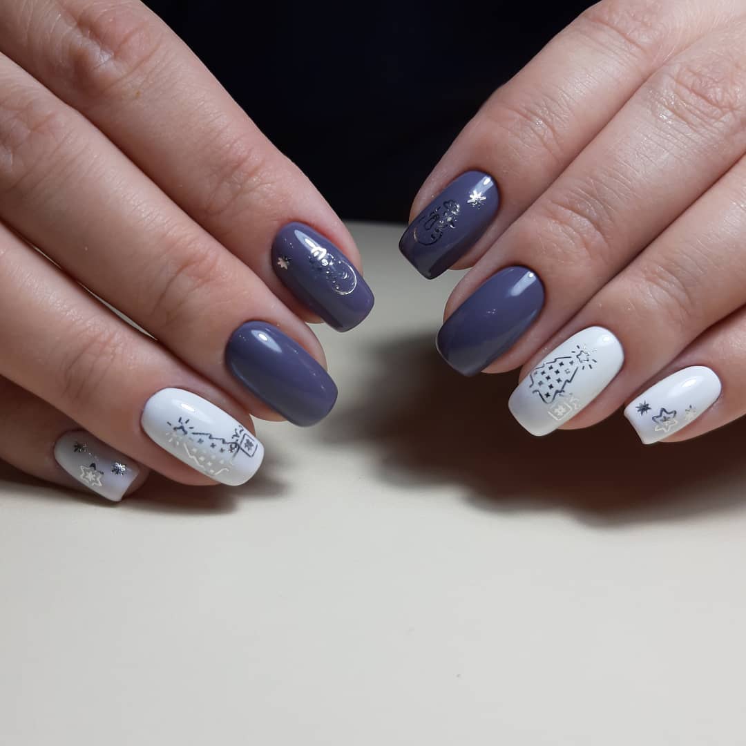 Kira Nails gel-varnish No. 160 (gray-blue, enamel), 6 ml