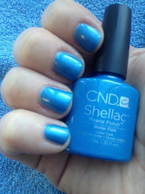 CND Shellac Water Park gel-varnish (muted blue, enamel), 7.3 ml