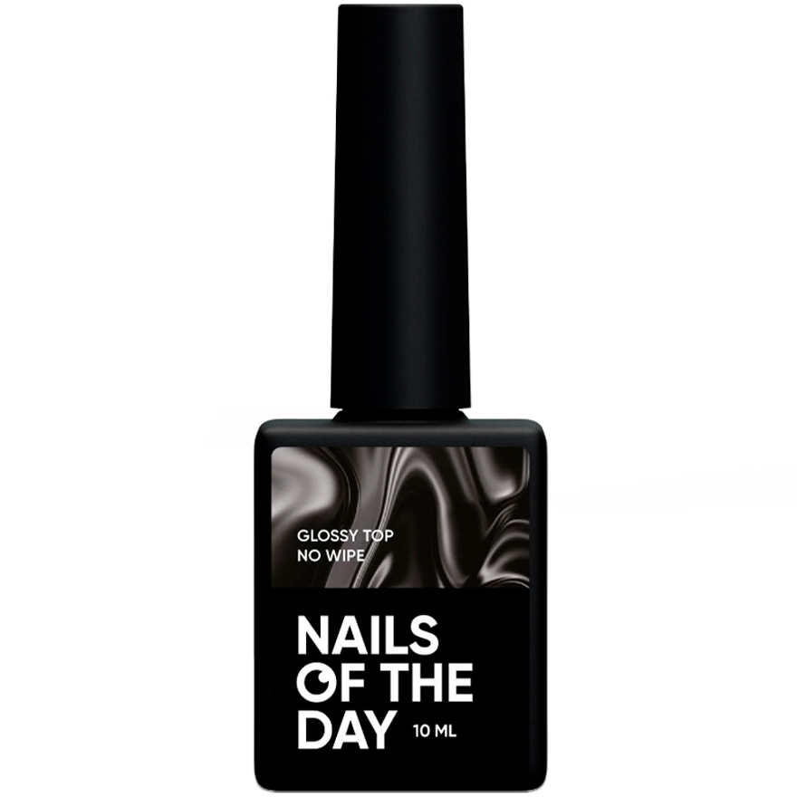 Nails Of The Day Top Glossy no wipe – glossy top without a sticky layer with a UV filter, 10 ml