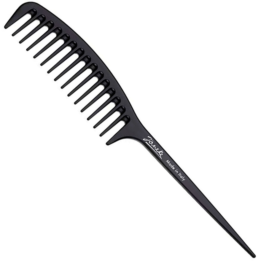 Janeke Fashion Сomb Comb with handle for hair Black