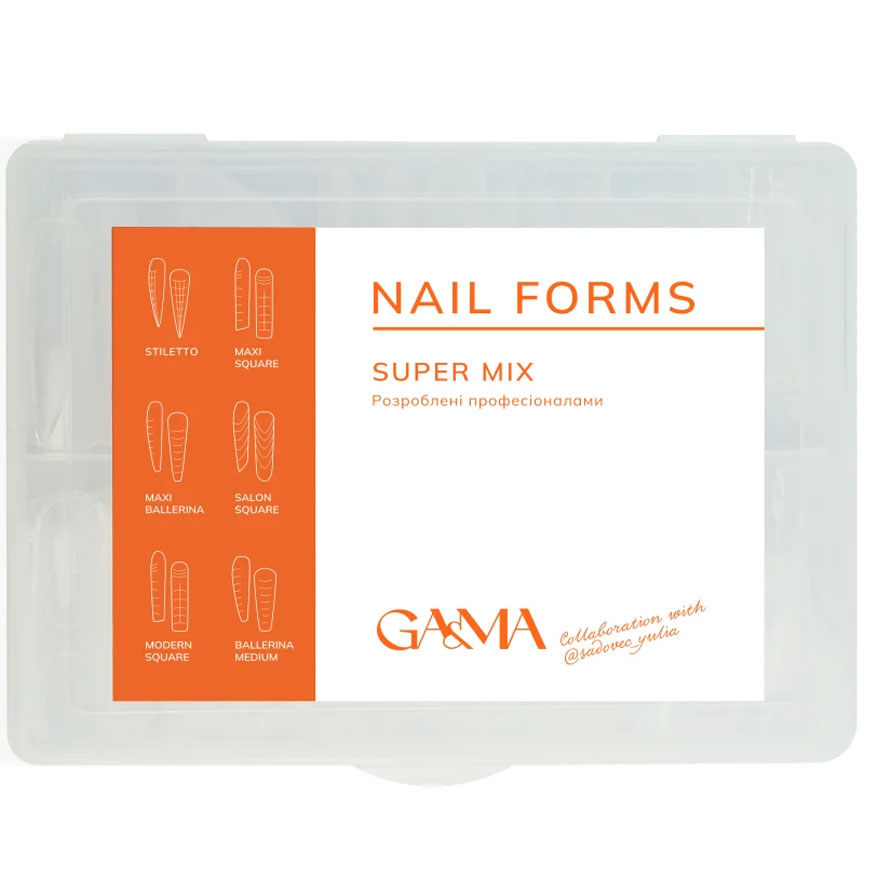 Ga&Ma Верхние формы Nails forms Super Mix collaboration with