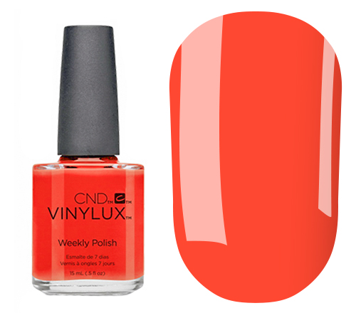 Varnish CND Vinylux Weekly Polish - Mambo Beat (244) (coral, enamel), 15 ml