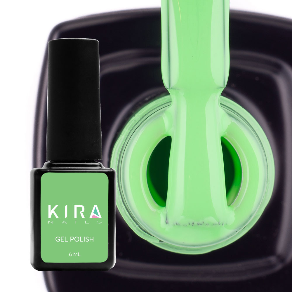 Kira Nails gel varnish No. 077 (light green, enamel), 6 ml