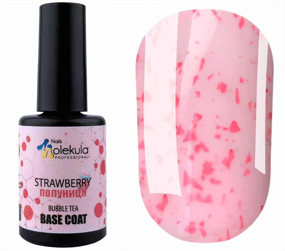 Molekula Base Coat Bubble Tea Strawberry #BB004, 12 ml