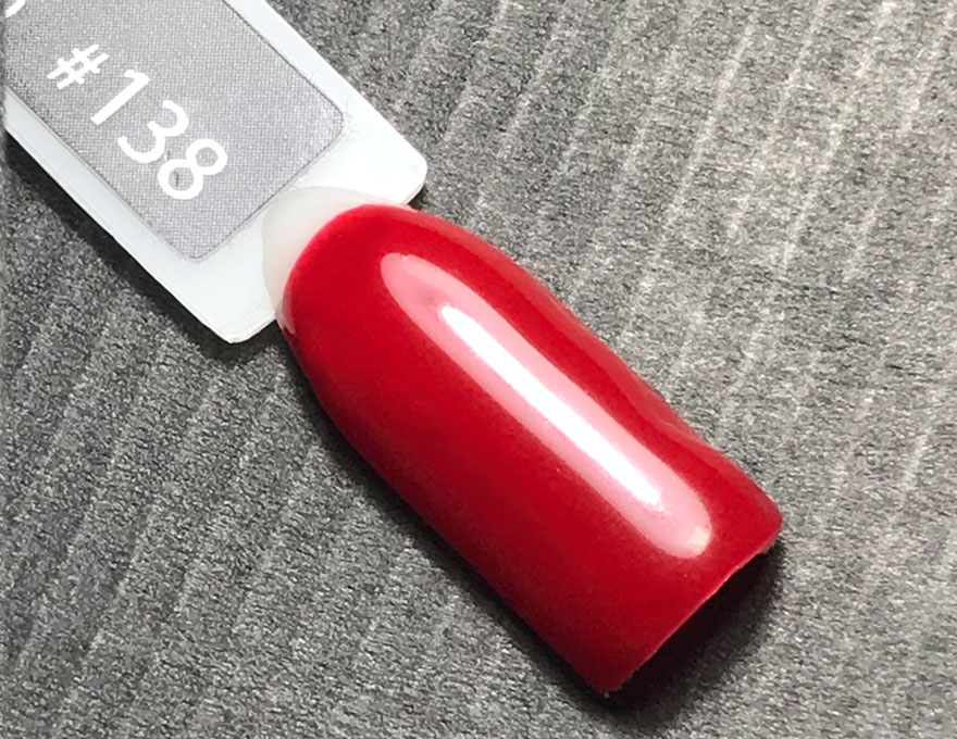 Гель-лак NUB 138 Casual Red (темно-червоний, емаль), 8 мл