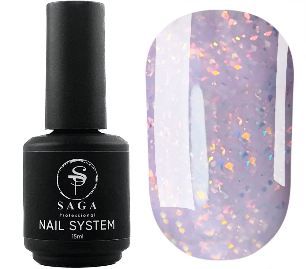 SAGA professional ROYAL BASE 03 (молочно-розовый с хлопьями), 15 мл