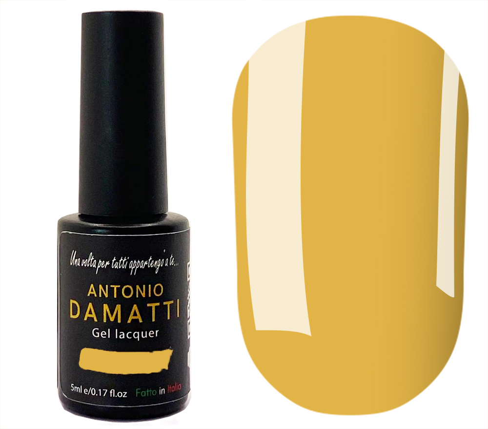 Гель-лак Antonio Damatti №134 (горчично-оранжевый, эмаль), 5 мл