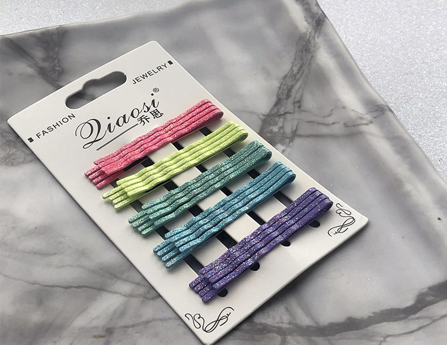 Set of invisibility multicolored No. 2, 5,5 cm wavy (20 pcs)